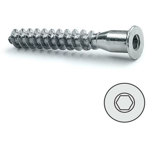 tornillo autorroscante rosca madera, allen zincado 5-50 cabeza plana con punta (caja 100)