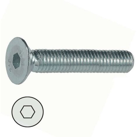 tornillo rosca metal allen din 7991 zinc metrica m-8 largo 80mm