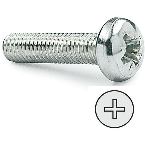 tornillo rosca metal cabeza alomada din metrica m-6 largo 35mm (1/2)