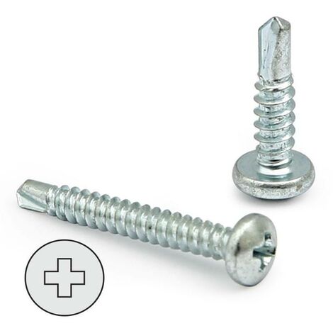 tornillo broca  rosca chapa cabeza redon larg.r/chapa 50mm ø rosca chapa 4.8mm (caja 200) (1/2)