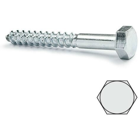tirafondo cabeza hexagonal din 571 zincado 5-30 largo 45mm diámetro 8mm (caja 100)