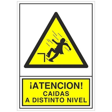 señal 384 plast.420x297''caida dist.nivel ­atencion caidas a distinto nivel (1/2)