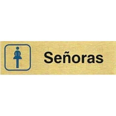 DUVER placa aluminio oro 150x45 ''señora'' , 0UNIDADES , DUVER placa aluminio oro 150x45 ''señora'' , 0UNIDADES (1/2)