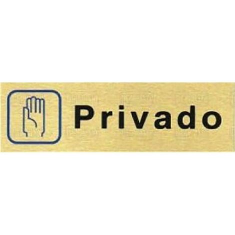 DUVER placa aluminio oro 150x45 ''privado'' , 0UNIDADES , DUVER placa aluminio oro 150x45 ''privado'' , 0UNIDADES (1/2)