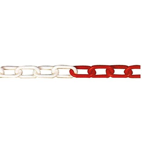 EHLIS cadena plastico 5mm. rojo-blanco , 0METROS , EHLIS cadena plastico 5mm. rojo-blanco , 0METROS