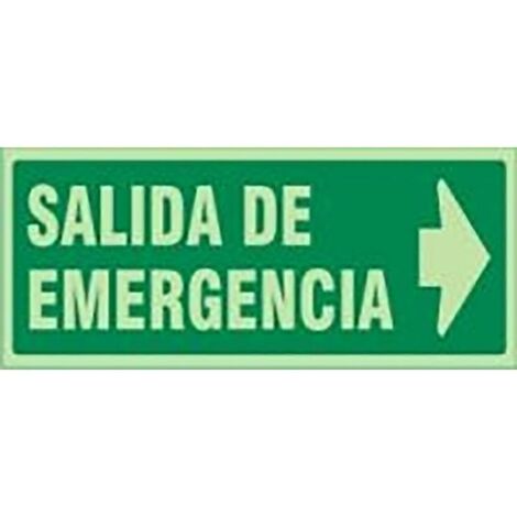 señal 1021 plast.297x148''s.emerg.dch''lum salida de emergencia decha (letra) (1/2)