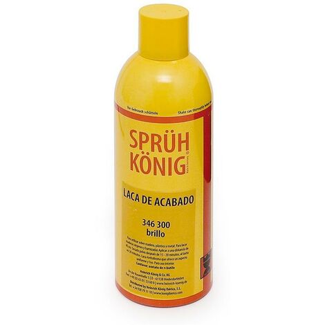 laca de acabado en spray. base nitrocelulósica. acabado brillo. aerosol. sellado reparaciones. 400 ml - konig (1/2)
