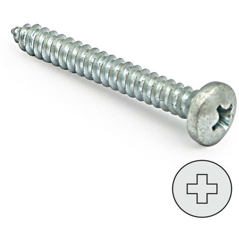 tornillo rosca metal din 7981 zincado larg.r/chapa 38mm ø rosca chapa 4.2mm (caja 500) (1/2)