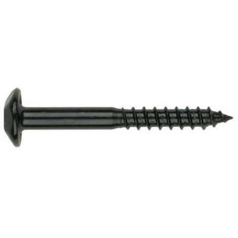 tornillo rosca madera inviolable negro largo 60mm diámetro 6mm