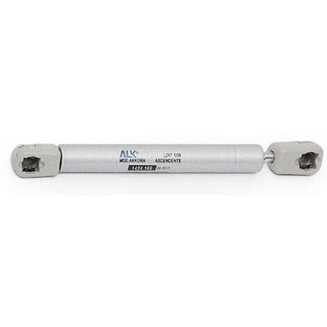 HERRAJES ALK compas arkora descendente 247mm. fuerza 200n , De tamaño compacto, este pistón de gas de 247 mm es ideal para puertas descendentes no tan grande. Su montaje es muy