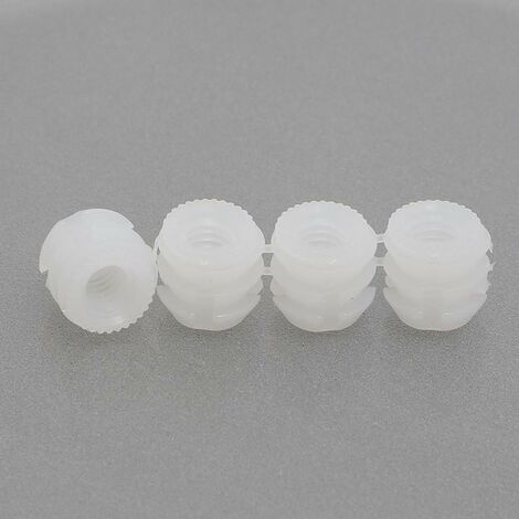 tuerca nylon en tiras m6 d11x11 para taladro de 10mm. tiras de 12pcs