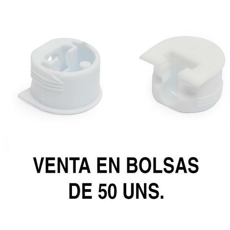 HERRAJES ALK soporte cazoleta luna (50 unidades) acabado blanco