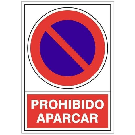 DUVER señal 430 alum.420x297''prohib.aparcar'' prohibido apacar (1/3)