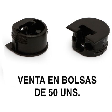 HERRAJES ALK soporte cazoleta luna (50 unidades) acabado negro