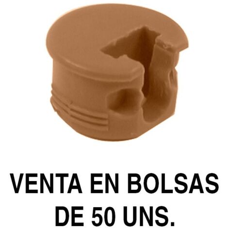 HERRAJES ALK soporte cazoleta luna (50 unidades) acabado roble