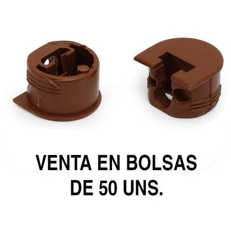 HERRAJES ALK soporte cazoleta luna (50 unidades) acabado marrón