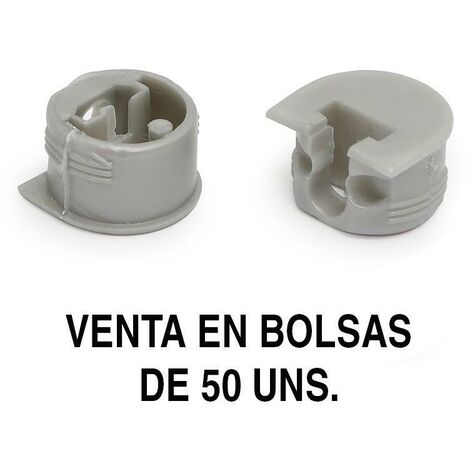 HERRAJES ALK soporte cazoleta luna (50 unidades) acabado gris