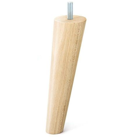 pata madera conica inclinada h120 - h150 m8 acabado natural/negro acabado natural altura (h) 150