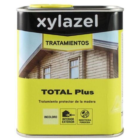 XYLAZEL fondo tratamiento total plus incoloro 0.750l. , Protector de madera 750 ml Xylazel Tratamiento protector de la madera recomendad para aplicar en maderas blandas Pro (1/2)