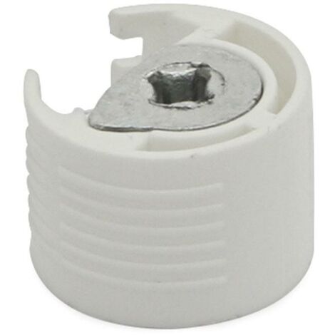 HERRAJES ALK soporte cazoleta excéntrica bibo ø20 sp18 plástico, blanco (1/2)