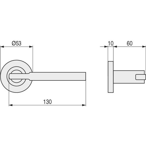 HERRAJES ALK manilla con roseta inoxidable 304 ione d53 , Manilla con roseta de acero inoxidable con acabado mate, de la marca de herrajes para muebles ALK System.El larg