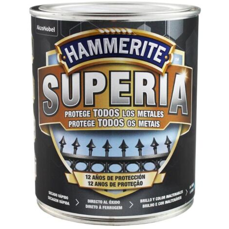 Hammerite Superia Esmalte antioxidante al agua Mate Gris 750 ml (1/2)