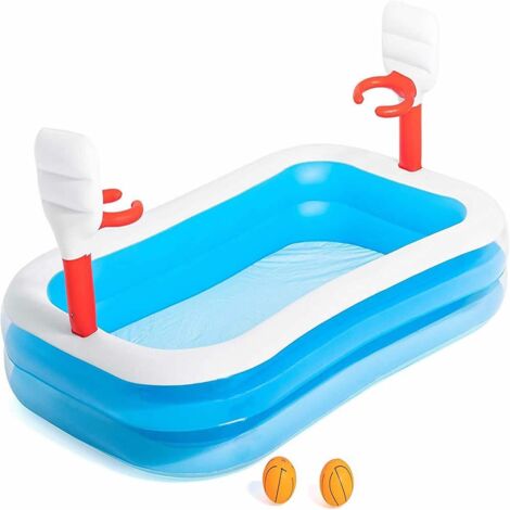 BESTWAY piscina con canastas 251x168x102 cm 54122 , Piscina con canastas 251 x 168 x 102 cm 54122Incluye dos pelotas hinchables. -Está fabricada con vinilo resistente. -Tiene u
