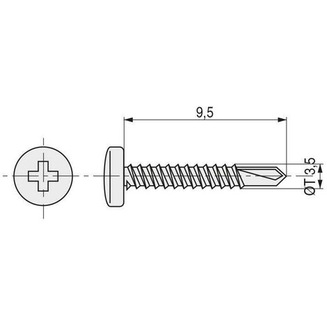 Tornillo autotaladrante DIN-7504N INOX. Rosca-chapa autoperforante