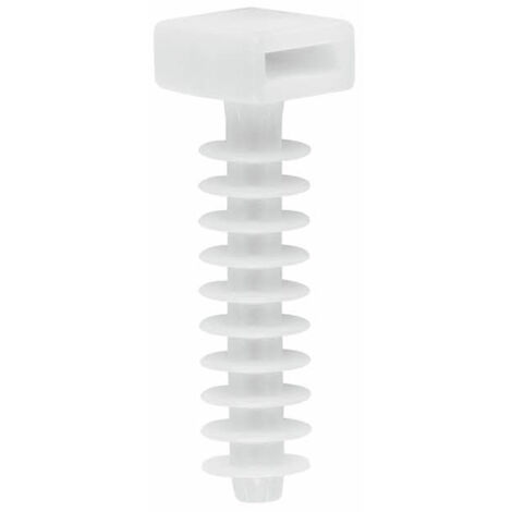 INDEX taco brida nylon blanco 100 uds , Taco de brida de nylon 8 mm. blanco
