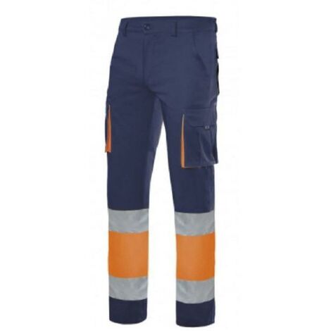 pantalon alta visibildad  bicolor 100%algodon varios colores talla s-xxl alta visibilid nrnja narino talla m