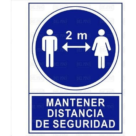 señal 1607 plástico 345x245 ''mantener distancia de seguridad'' (1/3)