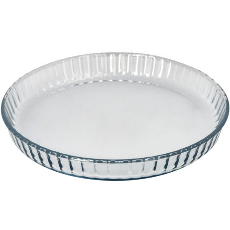 molde rizado horno cristal borosilicato ø 28 cm. ideal postres, cocina, resposteria, tartas, quiche, libre bpa (1/5)