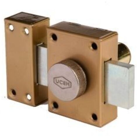 UCEM CERRADURA 4101HB SOBREPONER MADERA PALETON LLAVE BOTON