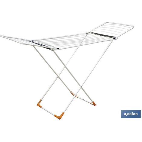COFAN tendedero suelo con alas plegables de acero+ ruedas,18 m (1/7)