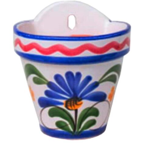 MACETA CERAMICA FLOR COLGAR 13x13 CM