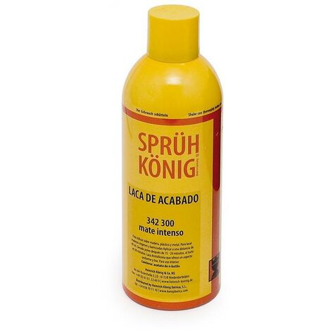 laca en spray. mate intenso. aerosol. nitrocelulósica transparente. para interiores. 400 ml - konig (1/2)