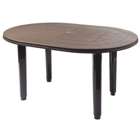 GARDEN LIFE mesa oval 130x90 wengue 4020w , Mesa oval 130 x 90 cm 4020W Wengue. -Marca: Garden Life. -Modelo: 4020W. -Mesa ovalada de polipropileno de color verde. -Dimensiones: 13