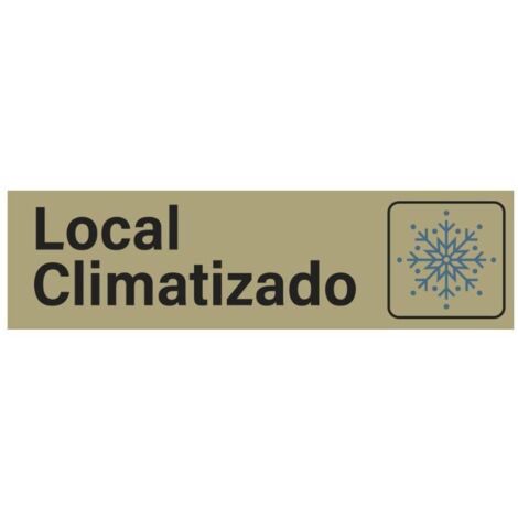 WURKO letrero local climatizado 165x43 mm , Placa letrero de aluminio ...