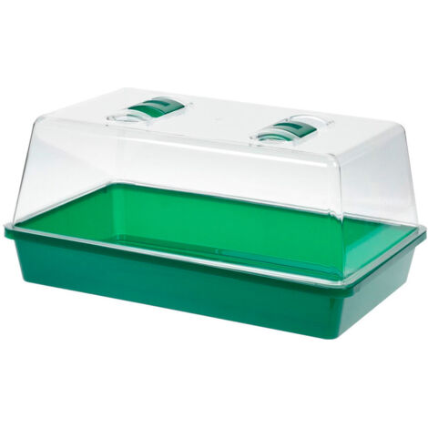 PROGARDEN semillero rigido 38x24x18 cm , Semillero 38x24x18 cmFabricado en plástico de alta calidadIdeal para germinar semillasTapa con aberturas de ventilaciónMedi