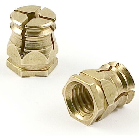 tuerca expansible laton m6-9 sin pastilla  para taladro de 8mm.