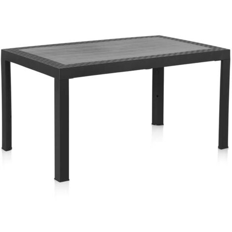 SHAF mesa resina dream antracita 140x85 cm , Mesa resina Dream antracita 140x85 cmIdeal para jardín y exterioresResistente a la intemperieFabricada en resina de alta ca