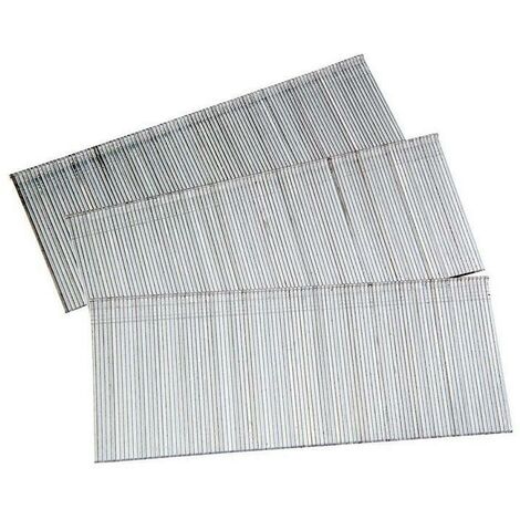 clavo brad. acero fino. en tira lineal. zincado. para clavadora neumática. pack de 5 millares largo 15mm caja 5 millares