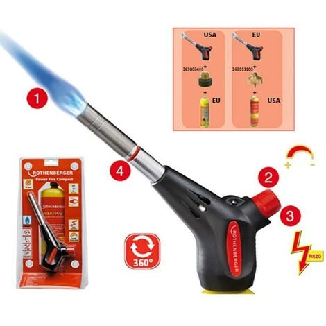 S.EGO soplete+botella power fire compact usa , 0BLISTER , S.EGO soplete+botella power fire compact usa , 0BLISTER