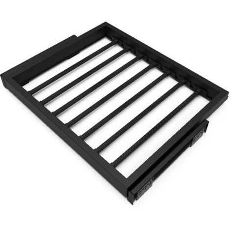 Emuca Kit de almacenamiento elegante negro 8 piezas