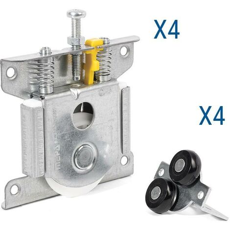 kit 2 puertas superior+inferior rolly para guia a75 sp16. compatible con kit de guías lugano