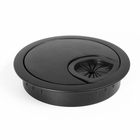 HERRAJES ALK pasacable zmk palma ø60 h13,5 negro , 0UNIDADES (1/2)