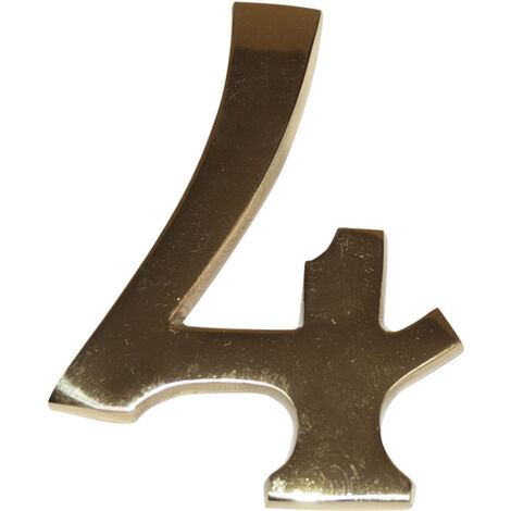 números para puerta del 1 al 9. 10cm. elegir número y acabado. acabado latonado número cuatro