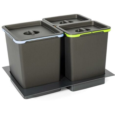 Cubo de basura de 2 y 3 compartimentos para el interior del cajón