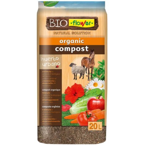 Sustrato Compost orgánico BioFlower 20 l