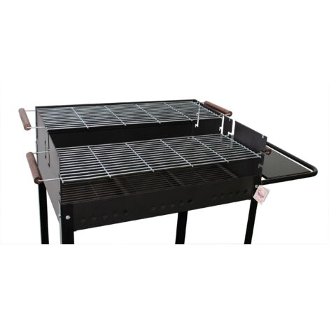 barbacoa chapa xl doble p 74 x55,5 altura 95 ruedas imor 080125